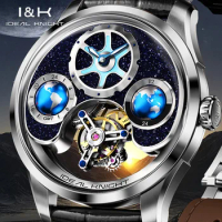 Ideal Knight Limited Edition Top Tier Men Watch Multi Time Zone Display Automatic Mechanical Watch 316L Precision Steel Strip