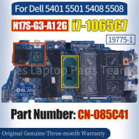 19775-1 For Dell 5401 5501 5408 5508 Laptop Mainboard CN-085C41 SRG0N i7-1065G7 N17S-G3-A1 2G 100％ Tested Notebook Motherboard