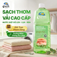 Nước Giặt Quần Áo Earth Choice bạċh Đàn Gốc Thực Vật - Khử Mùi Ẩm Mốc, Dịu Nhẹ Cho Vải Mỏng 1L
