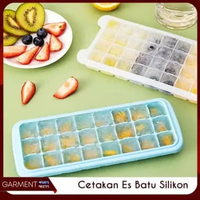 Cetakan Es Batu Silikon 24 36 Sekat Dengan Tutup Kotak Besar Kecil Murah Bagus Pudding Buah Premium 