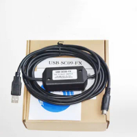 USB-SC09-FX For Mitsubishi PLC Programming Cable FX0N FX1N FX2N FX0S FX1S FX3U FX3G Series Communication Cable windows7/10