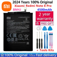 2024 Years 100% Original 4500mAh BM4J Battery For Xiaomi Redmi Note 8 Pro Note8 Pro Genuine Replacement Phone Battery Free Tools
