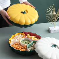 糖果盒干果盤客廳簡約現代家用創意分格零食盤過年新年堅果收納盒