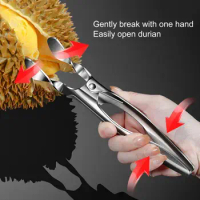 Stainless Steel Durian Opener Labor-saving Food Grade Multifunctional Fruit Shell Opening Tool Kitchen Gadget