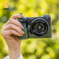 索尼a6000相機 保護套 a6400 相機包 a6300半包底座套a6000 配件 斜跨女【不是相機！是相機 配件 】