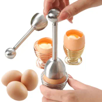 Egg Scissors EggShell Opener Stainless Steel Boiled Egg Topper Cutter Tool Metal Boiled Raw Egg Open