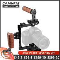 CAMVATE Camera Cage Rig For Canon 650D,70D,600D,550D,450D,5D MarkII,Nikon D7100,D7200,D300S,D610,DF,a58,A99,a7,a7II,GH5/GH4/GH3