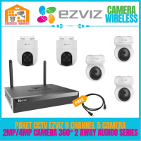 Paket cctv EZVIZ camera wireless NVR 8 channel 5 kamera 4MP/2MP audio two away talk IP camera cctv