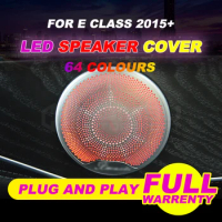 4Pcs/Set LED Audio Sound Speaker cover For MB E Class W213 E200 E250 E300 2015-2018 Trim Cover Case Emblem cover