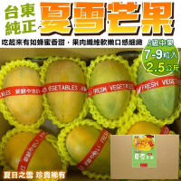 【果農直配】台東芒果界LV-A級夏雪芒果2.5kg (約7-9顆)