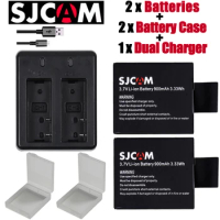 New 2pcs SJCAM sj4000 eken H9 H3 H8 W9 G3 GIT-LB101 GIT BATTERY sj5000 sj6000 sj7000 SJ8000 SJ9000 battery+ Dual charger