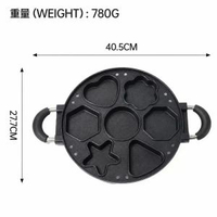 圓形鋁合金魚丸爐章魚丸子烤盤多規格煎蛋鍋不粘易脫烘焙