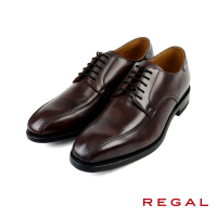 【REGAL】日本原廠手工壓線綁帶德比鞋 深棕色(03AR-DBR)