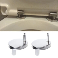 2x Toilet Seat Hinges Top Close Soft Release Quick Fitting Heavy Duty Hinge Pair Hinge Screw Toilet Accessories Hardware