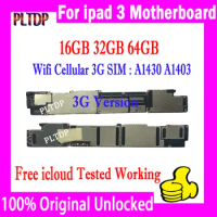 100% Original Clean iCloud Plate A1403 A1430 A1416 For iPad 3 MainBoard 16GB 32GB 64GB For iPad 3 Motherboard Tested Well MB