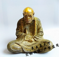 純銅佛像擺件 黃銅達摩祖師佛像坐像圣像 佛教風水供奉擺件收藏