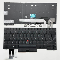 AZERTY Keyboard for LENOVO ThinkPad E480 E485 E490 E495 L380 L390 L480 R480 T480S L490 T490 T495 01YP280 French FR No-Backlight