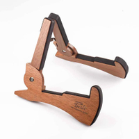 Mahogany Wood Guitar Stand Holder Foldable Acoustic Electric Guitar Bass Stand Holder Floor Universal Guitar Accessories