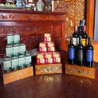 Đôn(tháp) gỗ 3 tầng xếp bánh kẹo,….
