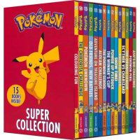 [COD] [tiktok]【Ship from bangkok]Pocket Monsters Super Series 1-15 Box Set, Reading Books for 9-14 Y