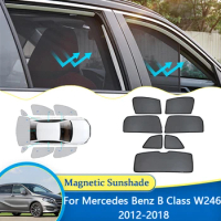 For Mercedes Benz B Class W246 2012~2018 Magnetic Sunshade Window Visor Sun Curtain Shade Shield Cover Net Mesh UV Protection
