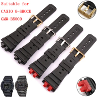 Watch accessories are suitable for Casio G-SHOCK resin strap GMW-B5000-1 D-1 GD-9 men's soft sports waterproof silicone strap