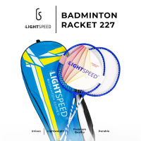 LIGHTSPEED Raket Badminton / Raket Bulu Tangkis Isi 2 Free Bag / Raket Badminton 227 Metal