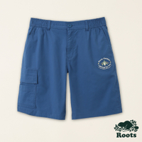 Roots男裝-星際遨遊系列 螢火蟲單邊口袋設計工裝短褲-藍色