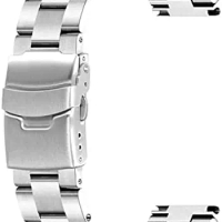 20mm 22mm Oyster Stainless Steel Watch Strap Bracelet Milled Double Buckle for Seiko 007 SRDP Casio Men Dive Watch