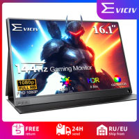EVICIV 144hz Portable Monitor 16.1 Inch 500 Nits 8 Bit Screen IPS HDR FreeSync Eyecare USB C HDMI Gaming Display with Smartcase