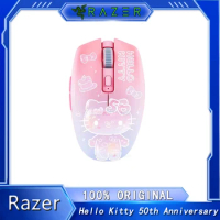 Razer Sanrio Hello Kitty 50th Anniversary Limited Edition Pink Wireless Mouse Dual Modes HyperSpeed 2.4GHz Wireless + Bluetooth