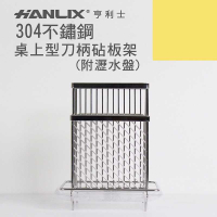 強強滾-【Hanlix 亨利士】MIT台灣製 304不鏽鋼 桌上型 刀柄砧板架(附滴水盤)