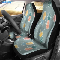 Pineapple Pattern Print Universal Car Seat Covers Fit for Cars Trucks SUV or Van Auto Seat Cover Protector 2 PCS