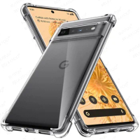 For Google Pixel 6 6a 7 7a 8 Pro Case Clear Silicone Phone Cover Googe Pixel6 Pixel7 A Pixel8 7Pro 8Pro Shockproof Fundas Capas