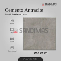 Granite Tiles Cemento Antracite Matt 80x80 Sandimas