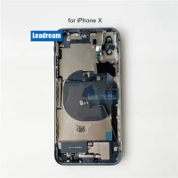 Battery Door Back Rear Housing Frame Cover with Small Parts Side Buttons for iPhone X Xr Xs Max