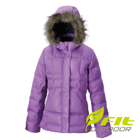 Fit 維特 女-單件式羽絨外套-葡萄紫 EW2304-64(保暖外套/連帽外套/風衣/衝鋒衣/羽絨衣)