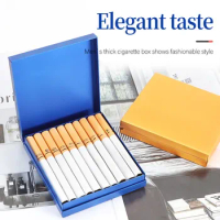 20Pcs Cigarette Case Holder Aluminum Alloy Hard Flip Open Cigarette Storage Container Box