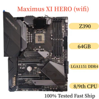 For ASUS ROG MAXIMUS XI HERO (WI-FI) Motherboard Z390 64GB LGA1151 DDR4 Mainboard 100% Tested Fast Ship