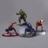 Marvel Spiderman Iron Man Doll Hulk Series GK Handmade Model Figure Collectible Ornament Accessories Children's Toy Charm Gift