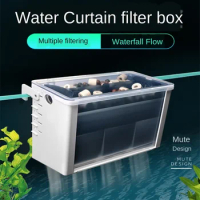 Fish Tank Filter Box Water Curtain Drip Box Upper Filter External Low Water Level Turtle Tank Filter Aquarium Accessories