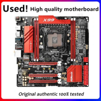 For ASRock Fatal1ty X99M Killer Original Used Desktop X99 2011 Socket LGA 2011 V3 Core i7 LGA2011 V3 DDR3 Motherboard