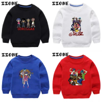 Kids Sweatshirts Gorillaz Rock Band ChakaKhan Noodle Fashion Children Hoodies Baby Pullover Outwear Tops Girls Boys Clothes