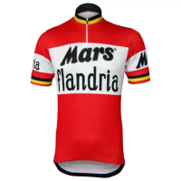 Classical Retro FLANDRIA Man New Short Sleeves Cycling Jersey OSCROLLING
