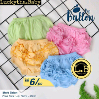 6pcs Celana pop bayi renda bunga  3d / Celana bayi perempuan / Celana bayi renda