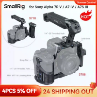 SmallRig A7 IV Cage with Top Handle &amp; HDMI Cable Clamp, "Rhinoceros" Basic Kit for Sony Alpha 7R V/Alpha 7 IV/Alpha 7S III -3708