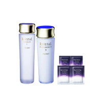 【REVITAL 莉薇特麗】全效水嫩組-滋潤(化妝水130ml+乳液100ml/資生堂東京櫃品牌)