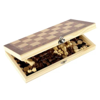 3 in 1 Chess Game Board Wooden Chess Board Sets Exquisite Chess Set Chess and Checkers Game Set for Chess Board Game