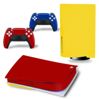 Pure Color PS5 Standard Disc Edition Skin Sticker Decal Cover for PlayStation 5 Console Controller PS5 Protection Shell Case