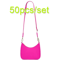 50pcs/set Women Shoulder Bag Solid Color Designer Underarm Bags Leisure Crescent Daily Dumpling Bags Casual Sports Crossbody Bag